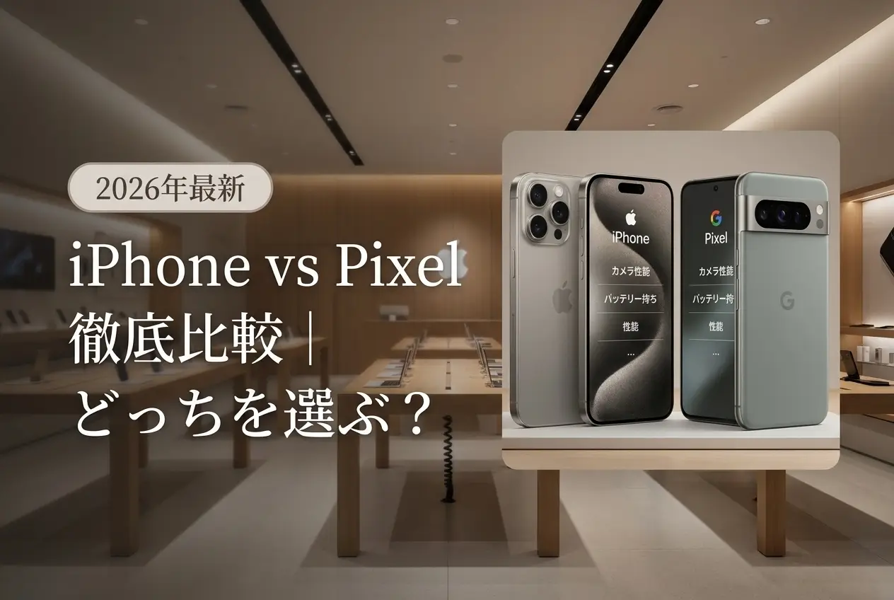 【2026年最新】iPhone vs Pixel 徹底比較｜どっちを選ぶ？