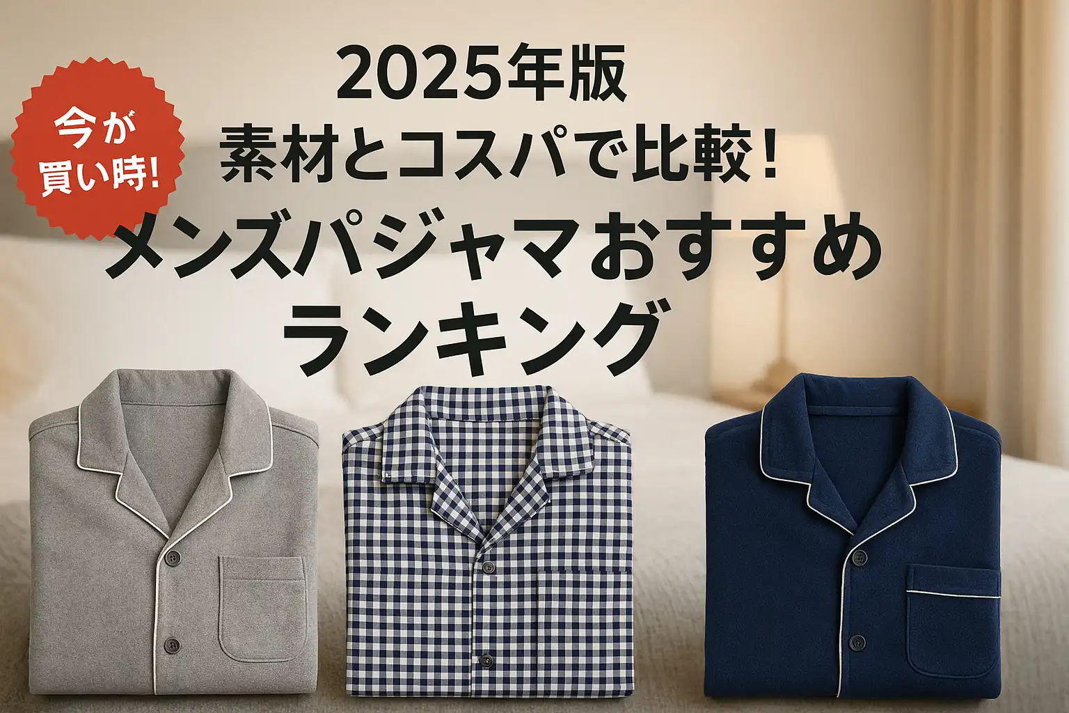 【2025年版】素材とコスパで比較！メンズパジャマおすすめランキング