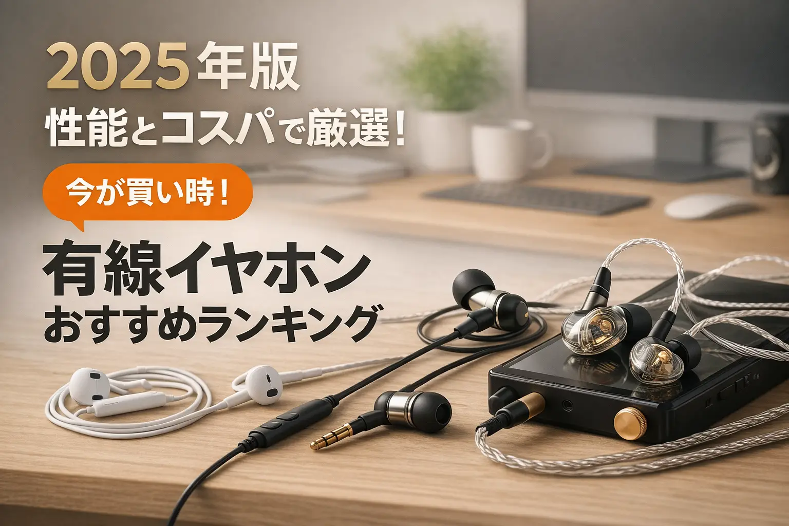 【2025年版】性能とコスパで厳選！有線イヤホンおすすめランキング
